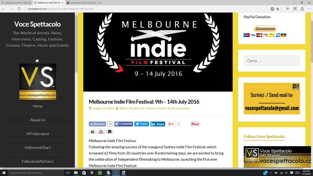 melbourne indie film festival 2016 at voce spettacolo